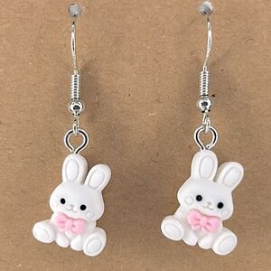 Cute Easter Rabbit Resin Dangle Earrings